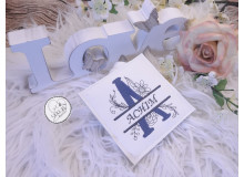 Stickdatei - Doodle Blumen Alphabet Monogram geteilt "A"